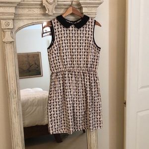 Sleeveless dress/tunic with whimsical dog print